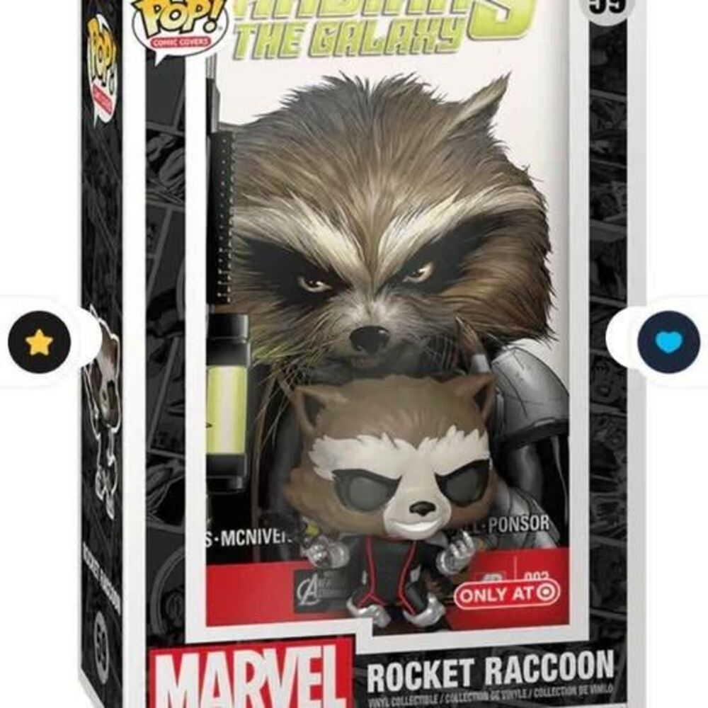 Factory Sealed - Funko 59 Marvel Rocket Raccoon with comic cover (X2)